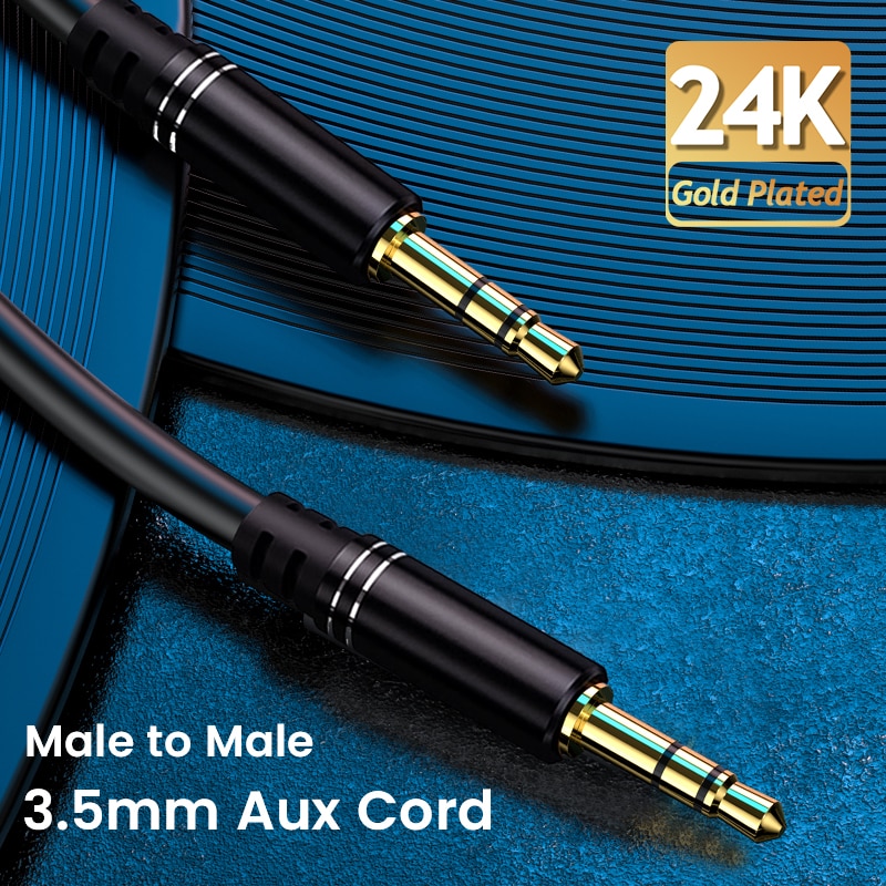 3,5 mm audiokabel Aux-kabel Audio-ingang Adapter Man op Man AUX-snoer Compatibel met autostereos Luidsprekerhoofdtelefoon