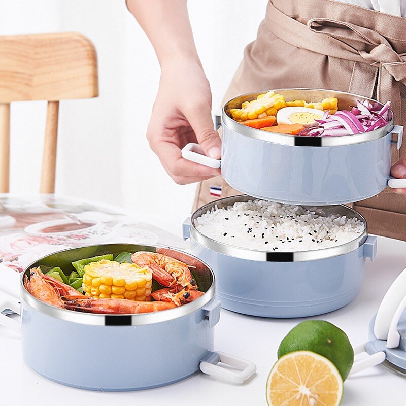 Cute Japanese Lunch Box For Kids School Portable Food Container Stainless Steel Bento Box Kitchen Leak-Proof Lunchbox Heated