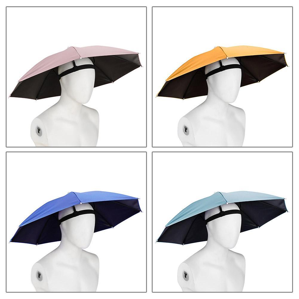Chapeau parapluie portable pour l'extérieur, protection solaire, imperméable, pliable, plage, universel, sauna, pêche, camping, U0F1
