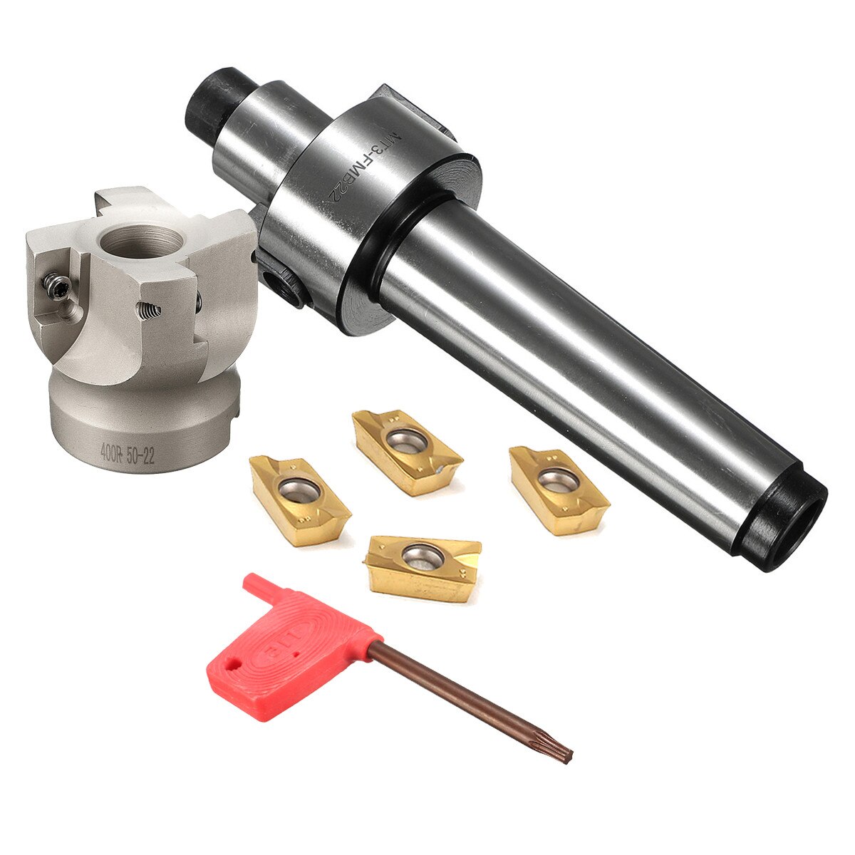 MT3 FMB22 M12 stożek Morse'a'a i 400R-50-22-4F 4 flet głowica robić frezarki ostrze z 10 sztuk APMT1604 wkładki