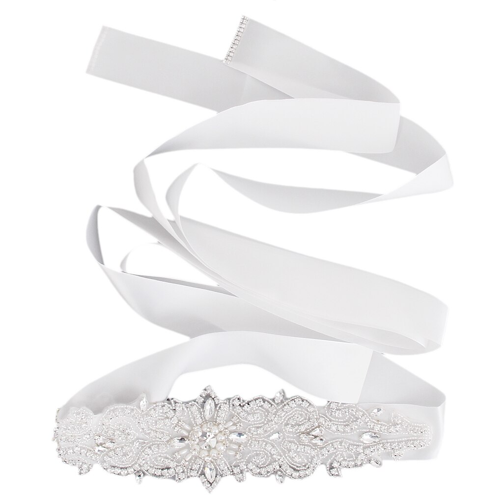 Cintura Per Abito Da Sposa In Cristallo Bianco Scintillante - Foto 11