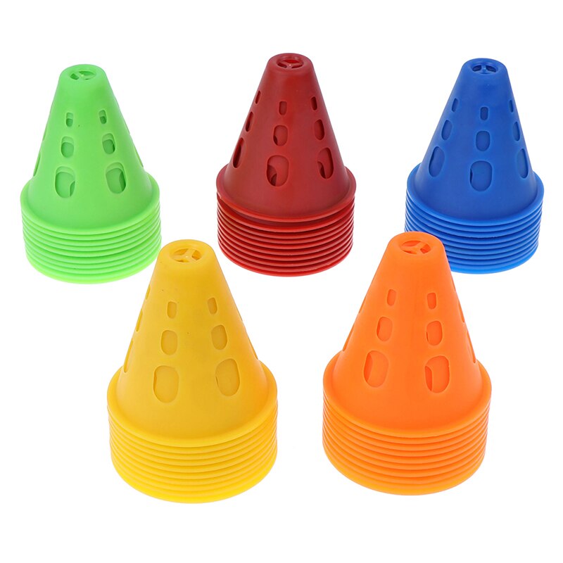 Fotball trening kjegle 10 stk stadion markering agility trening markør gratis slalåm skate bunke cup fotball treningsutstyr
