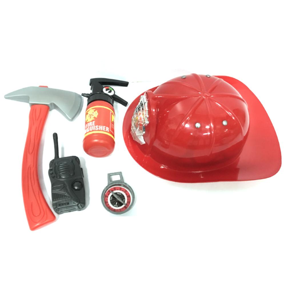 Kinder Simulation Pretend Spielen Feuer Kappen Fireman Cosplay Spiele Spielzeug Spielen Haus Feuerwehr Pädagogisches Feuerlöscher Spielset: Default Title