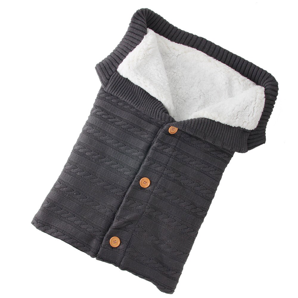 Baby Schlafsack Winter Warme Schlafsäcke Kleinkind Geschmack betroffen wickeln wickeln Kinderwagen wickeln Kleinkind Decke wickeln Schlafsack 0 ~ 12M: dunkel grau