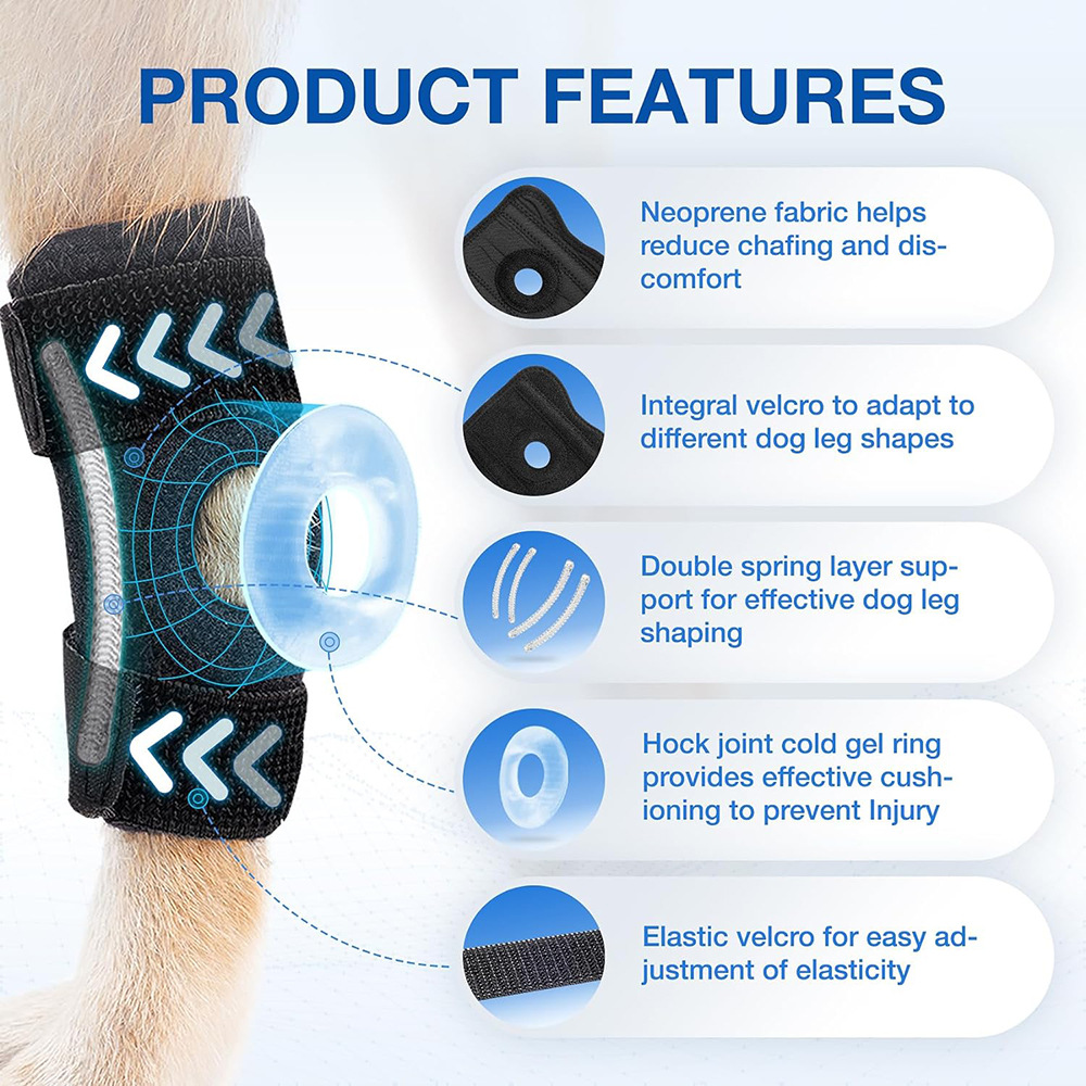 Dog strapping post-surgery sprain dog hind leg aid strapping brace protector knee brace