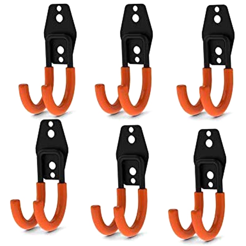 Stål garasje lagringsverktøy dobbel krok, kraftig verktøy for organisering av elektroverktøy, liten j krok  (6 pakker , 4.7 x 1.9 x 2.5 inkl.: Default Title