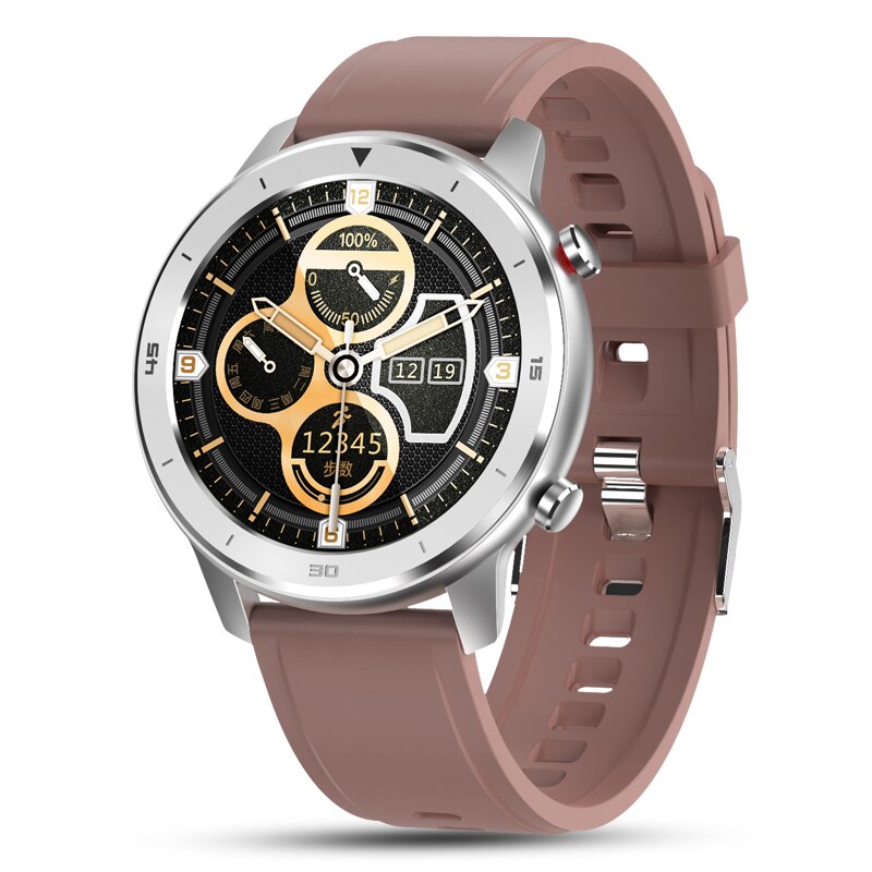 696 DT78 Smart Uhr Männer Frauen Smartwatch Armband Fitness Aktivität Tracker Tragbare Geräte Wasserdicht Heart Rate Monitor Band: silver Brown silica