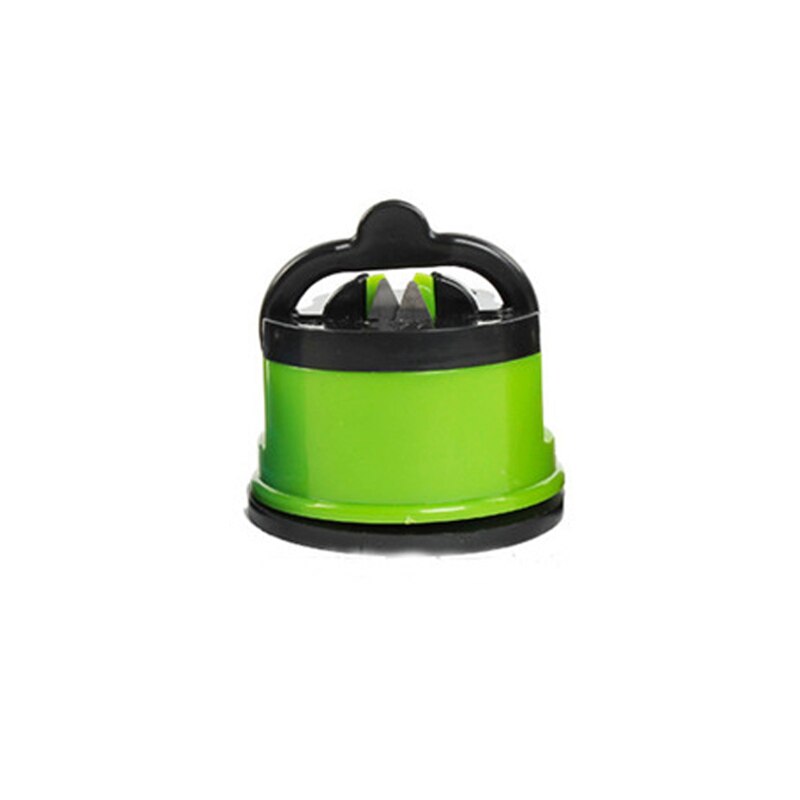 Suction cup sharpener with patch Household sharpener Kitchen gadgets Quick sharpener Multi-function tool: green