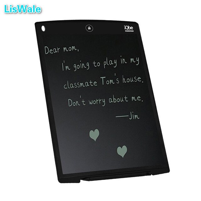Bærbar 12 " lcd-skrivetablet digital tegnetablet håndskriftsblokke elektronisk tablettavle ultratyndt tavle med pen