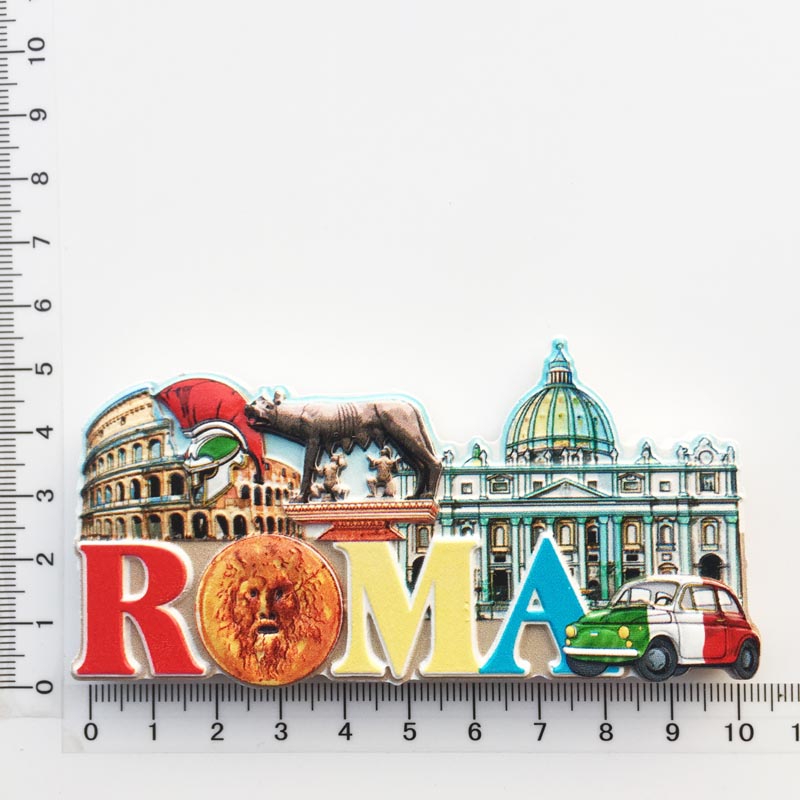 Italy Rome tourist souvenir landmarks magnetic stickers refrigerator