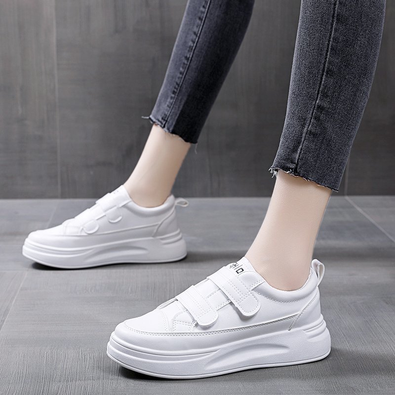 Casual Sport Vrouwen Platte Mode Dames Witte Schoenen Vrouwen Sneakers Antislip Flats Vrouwelijke Zacht Leer Vrouwen gevulkaniseerd Schoenen
