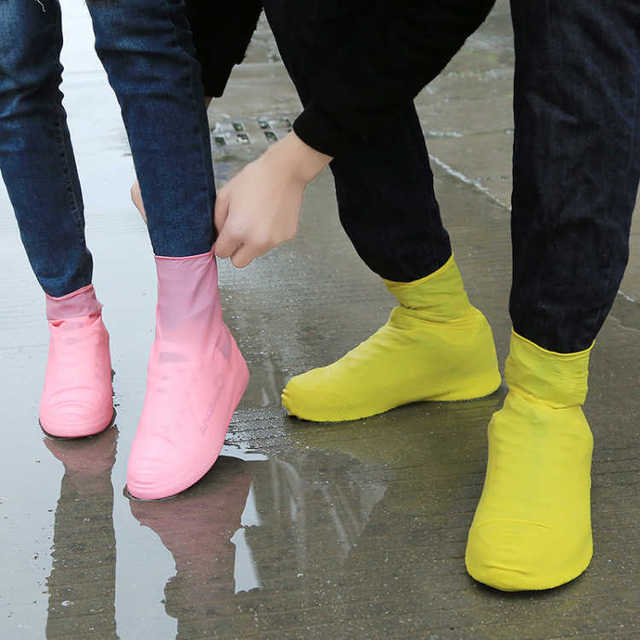 1 paar Wiederverwendbare Latex Wasserdicht Regen Schuhe Abdeckungen Unterhose-beständig Gummi Wanderschuhe Zubehör Regen Stiefel Überschuhe draussen