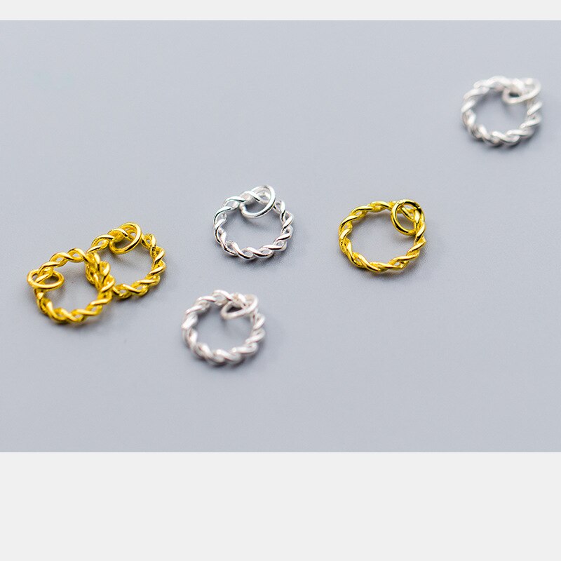Uqbing Gold- und silber-dreh-kreis-anhänger für damen , 925 Sterling silber diy-Reize-armbänder
