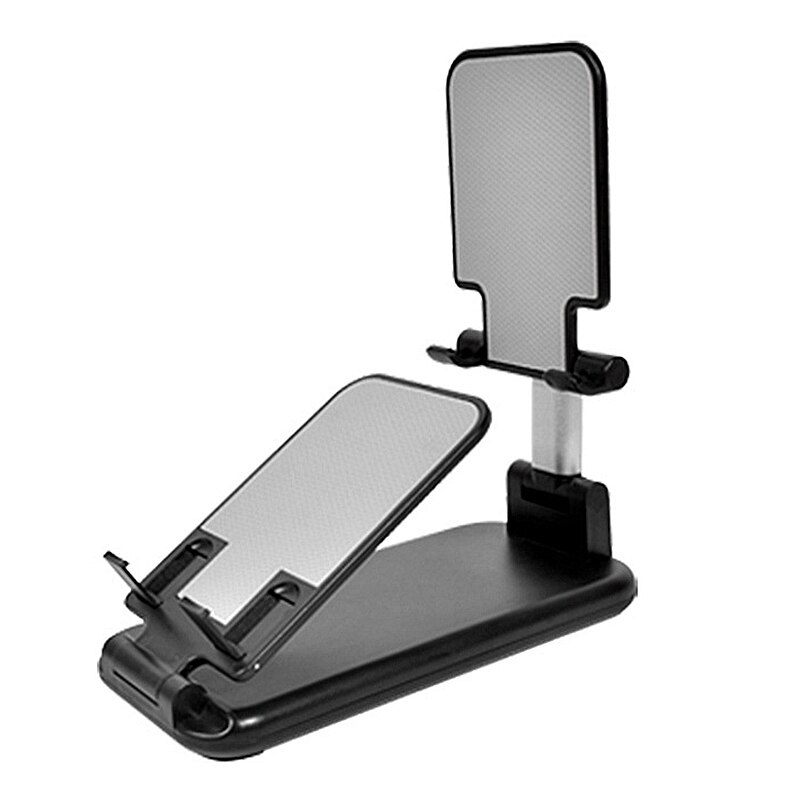 - tragbarer desktop-ständer für mobiltelefone, tablets und pcs mit zwei positionen, klappbar, mit hebefunktion, live-tablet-ständer: Schwarz