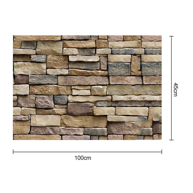 Brick Stone PVC Self Adhesive Wall Sticker Panel Living Room Decor