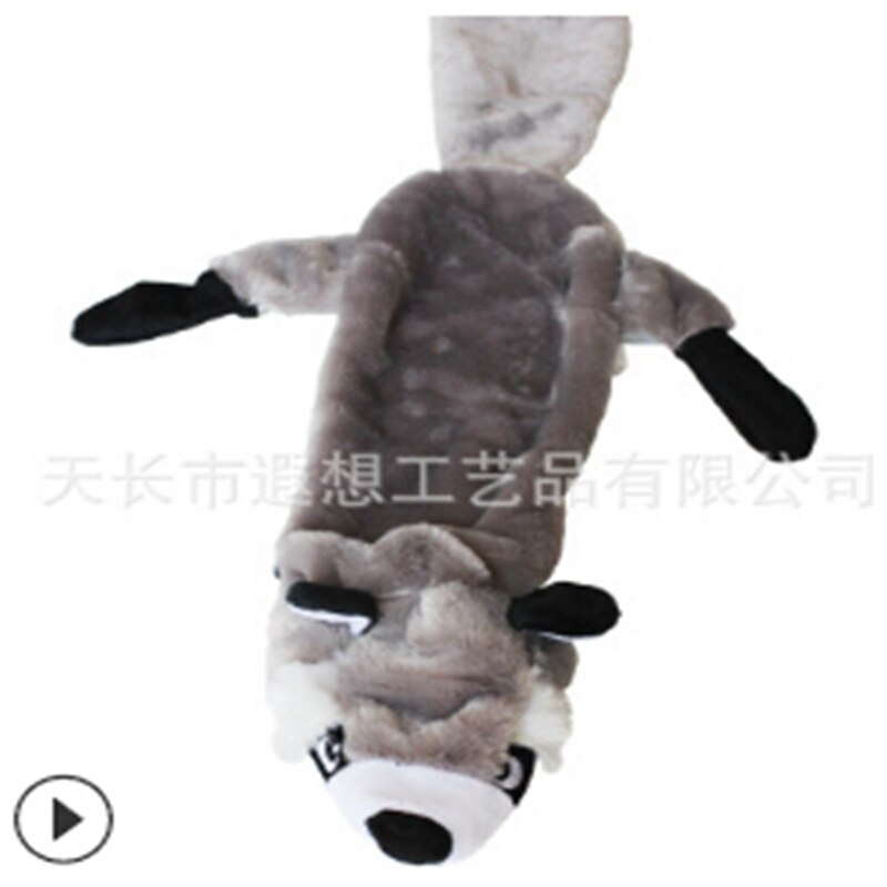 Śliczne pluszowe zabawki pisk zwierzę domowe Wilk królik zwierząt pluszowy placki żuć skrzypiące gwizdki zaangażowane wiewiórka zabawki dla psów: A