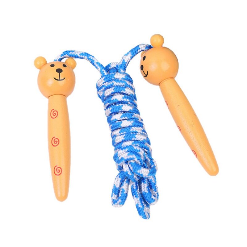 Nuevos juguetes para niños, animales de caricatura de madera, asa para saltar la cuerda, estudiantes de guardería, cuerda de ejercicio, cuerda de salto para Fitness: K