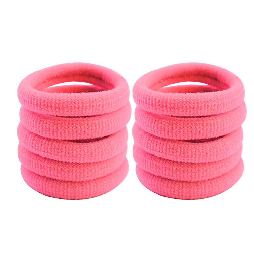 Outils de coiffure professionnels femmes filles bandeau de cheveux cravates corde anneau élastique bandeau élastique pour queue de cheval 10 pièces D301108: I