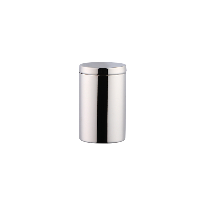 200ml Gold Tea caddies Stainless steel tea Box Jar Storage Holder table-top Metal tea canister Candies Cans Teaware containers: Silver