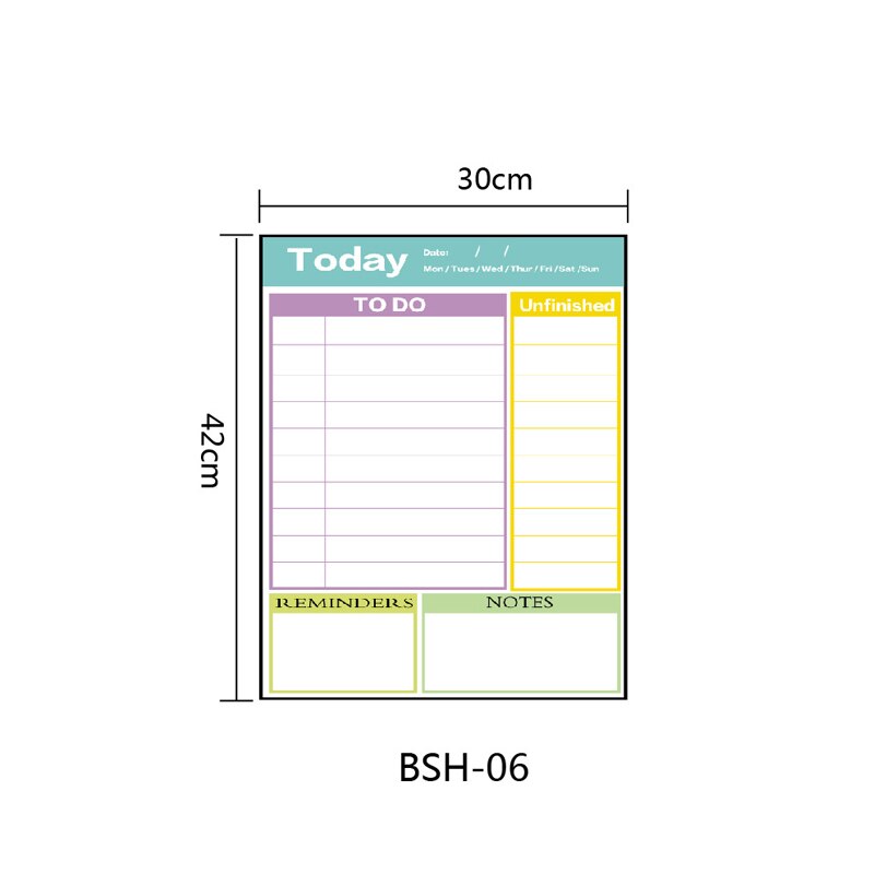 Magnetic Dry Erase Monthly Calendar Set-Magnetic White Board Weekly Planner &amp; Grocery Organizer for Kitchen Refrigerator: BSH06