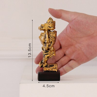 Europæisk sort harpiks tænker skulptur miniature model figurer kunsthåndværk ornamenter boligindretning tilbehør fødselsdag: 1