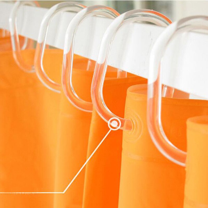 Anneaux de rideau de douche elliptique en plastique Transparent pliable en forme de C, accessoires de salle de bain, Clips LC à usage domestique, 24 pièces