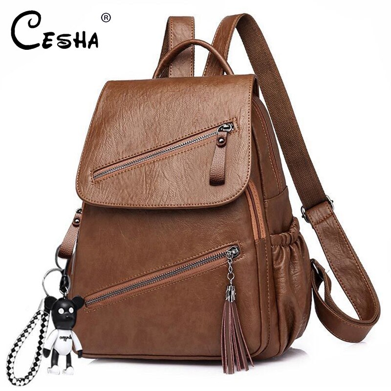Cesha Mode Zachte Pu Lederen Vrouwen Rugzak Duurzaam Vrouwelijke Rugzak Mooie Stijl Meisjes Rugzak Sac