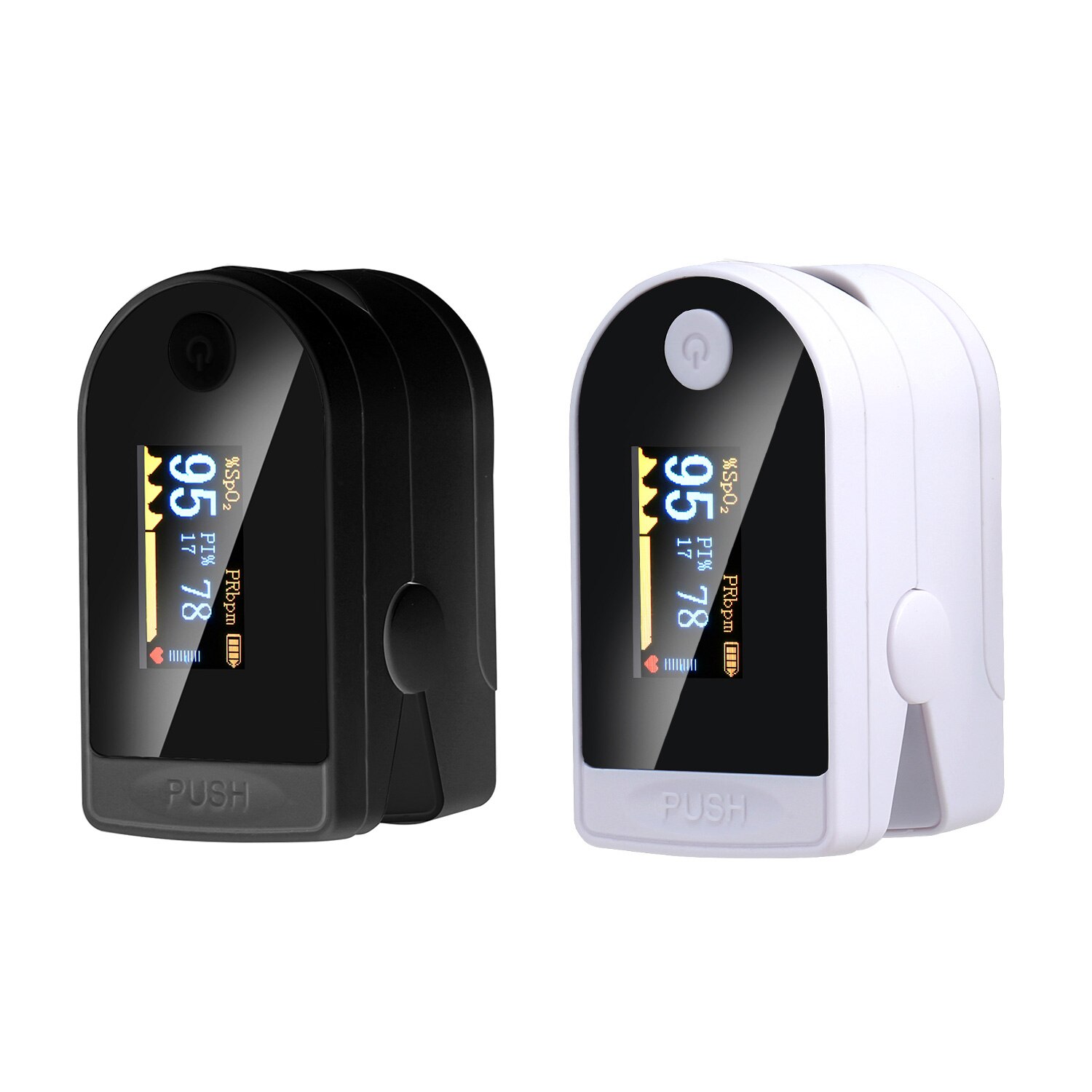 Blood Oxygen Finger Pulse Digital Fingertip Oximeter Oxygen Saturation Meter Finger Monitor Portable Oximetro (No Battery)