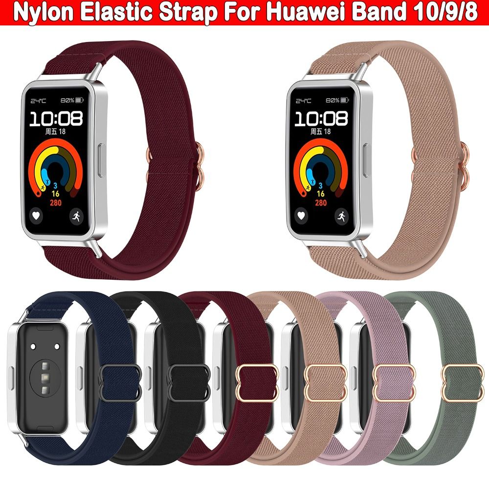 Nylon Loop Strap for Huawei Band 10/9/8 Replacement Bracelet Belt Sports Wristband Correa for Huawei Band 10 9 8 Accessories