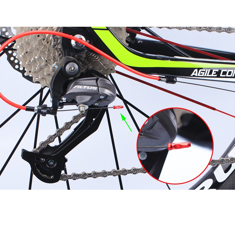 30 pçs alumínio freio de bicicleta deslocamento cabo tampa final ultraleve 7 cores desviador de freio da bicicleta linha capa cabos acessórios