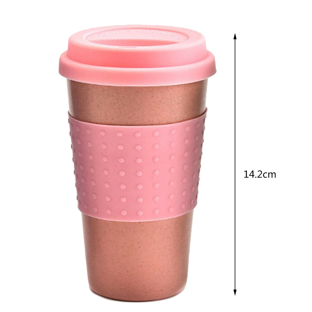 Viaje portátil Polka Dot termal aislado té y café tazón taza reutilizable de fibra de bambú ecológico tazas de viaje