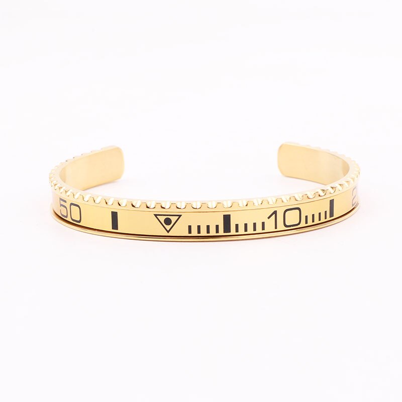 Bracciale rigido da uomo in acciaio inossidabile 316L con numeri di velocità in acciaio inossidabile 316L: 11