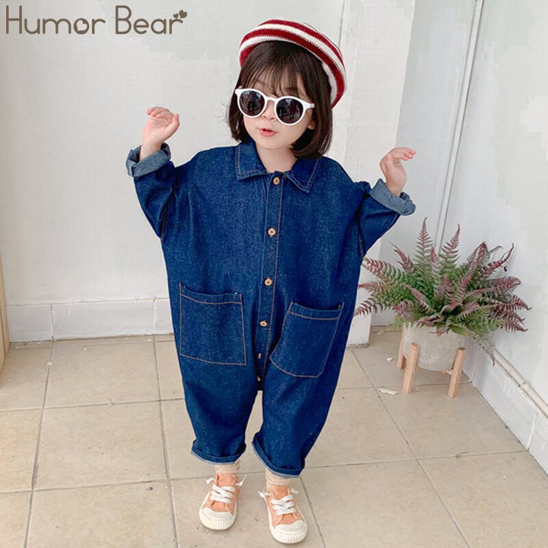 Humor Beer Kinderkleding Jumpsuit Herfst Pocket Jongens Meisjes Casual Brief Tooling Denim Kids Kleding Peuter Jongens Meisjes