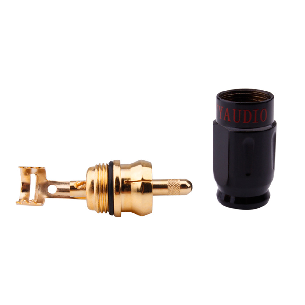 Conectores RCA de altavoz Hifi, conector macho de cobre puro chapado en oro, conector lotus AV, amplificador de Terminal de Audio y Video, adaptador RCA DIY