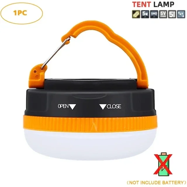 Portable LED Camping Hanging Lanterns Camping Tent Light USB Rechargeable Outdoor Waterproof Hiking Fishing Emergency Bulb: 3W