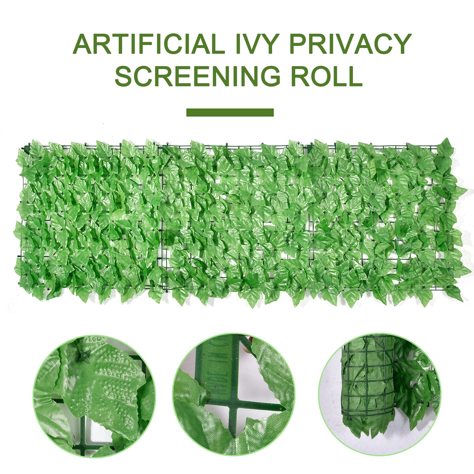 Artificial Grap Leaf Screening Roll Protected Privacy Hedging Wall Landscaping Garden Fence Balcony Screen