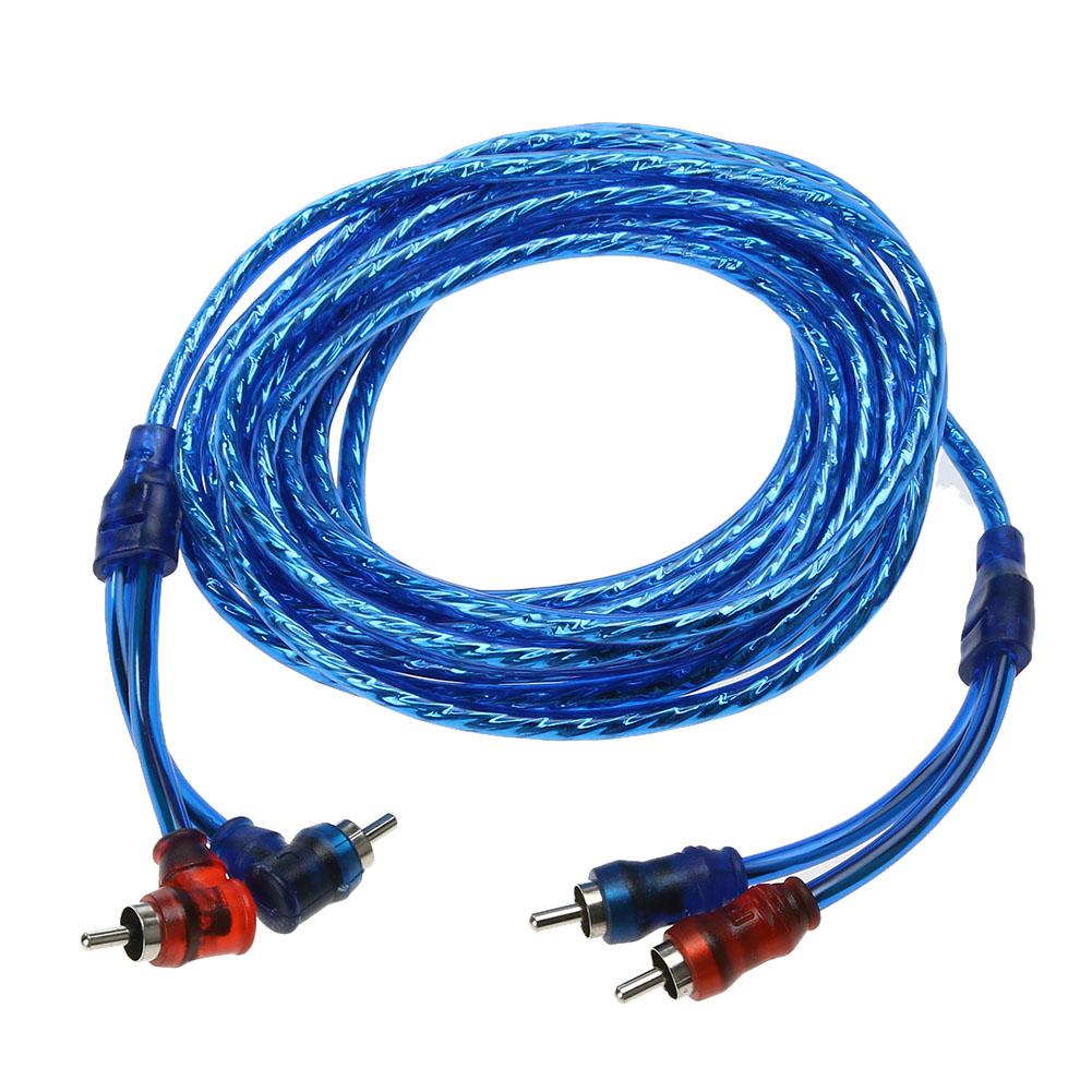 1/2/5m 2 rca  to 2 rca liitin kupari audiokaapeli rca liitin äänijohto linjavahvistin punottu kaapeli auton äänentoistojärjestelmään elokuvateatteri stereo