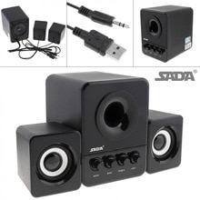 SADA D-203 Bass Kanon 3W Bluetooth Combinatie Luidspreker met 3.5mm Stereo Jack en USB 2.1 Wired Aangedreven voor laptop/PC/Telefoon