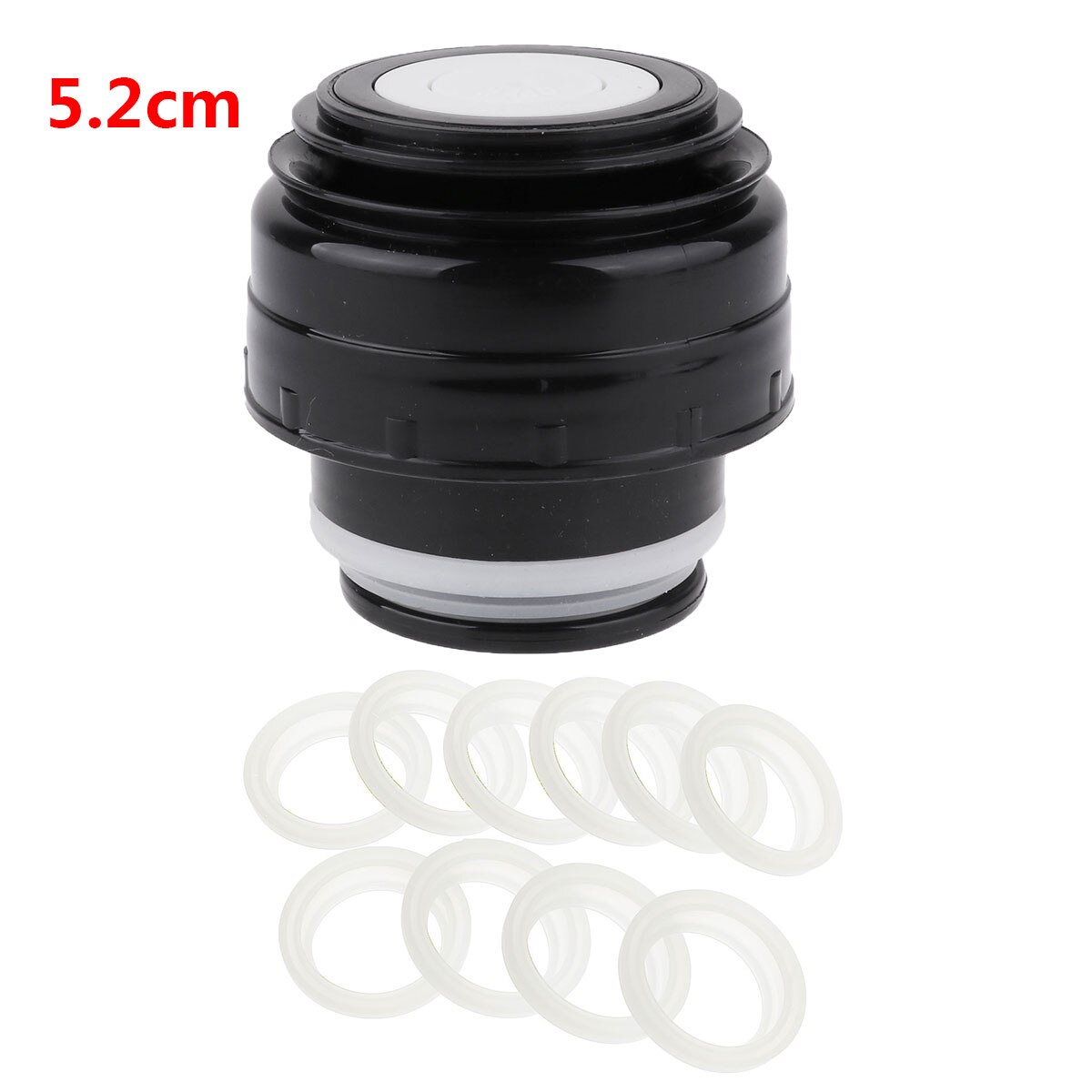 Bullet Flask Cover Vacuum Flask Lids Stopper Outdoor Travel Cup Lids Thermoses Accessorie with Silicone Sealing O-Rings Gaskets: 5.2cm