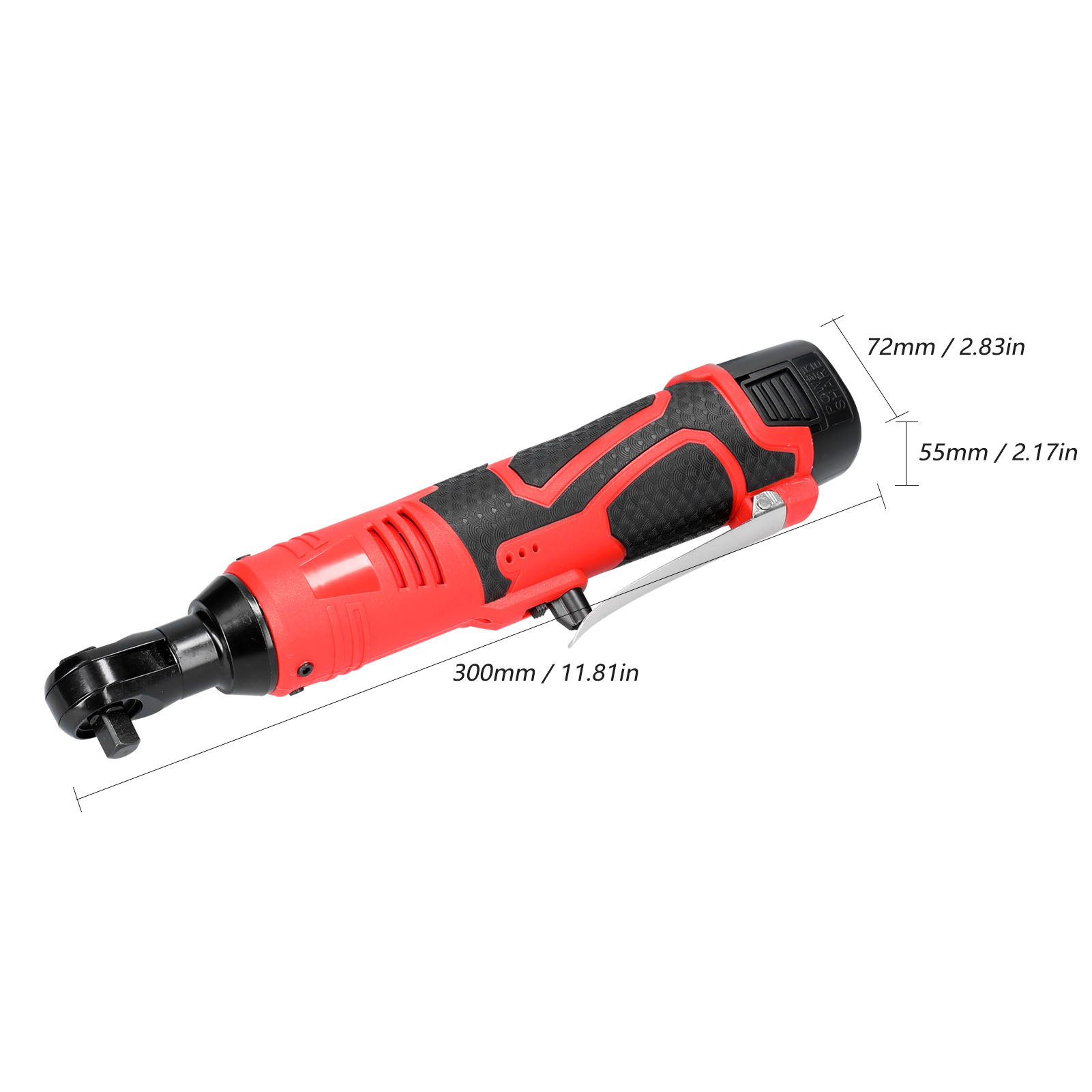 16.8V Impact Wrench Cordless Rechargeable Electric Wrench 3/8 Inch 90° Right Angle Ratchet Wrenches Impact Driver Power Tool