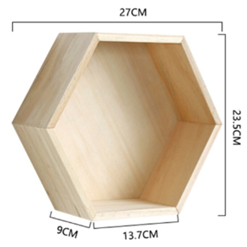 Abfu-nordic stijl kinderkamer decoratie plank houten geel wit honingraat zeshoekige planken voor babykamer decoratie