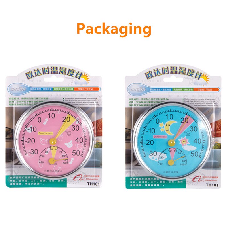 Odatime Thermometer Mechanical Hygrometer For Kids Room Bathroom Indoor Outdoor Temperature and Humidity Meters Logger