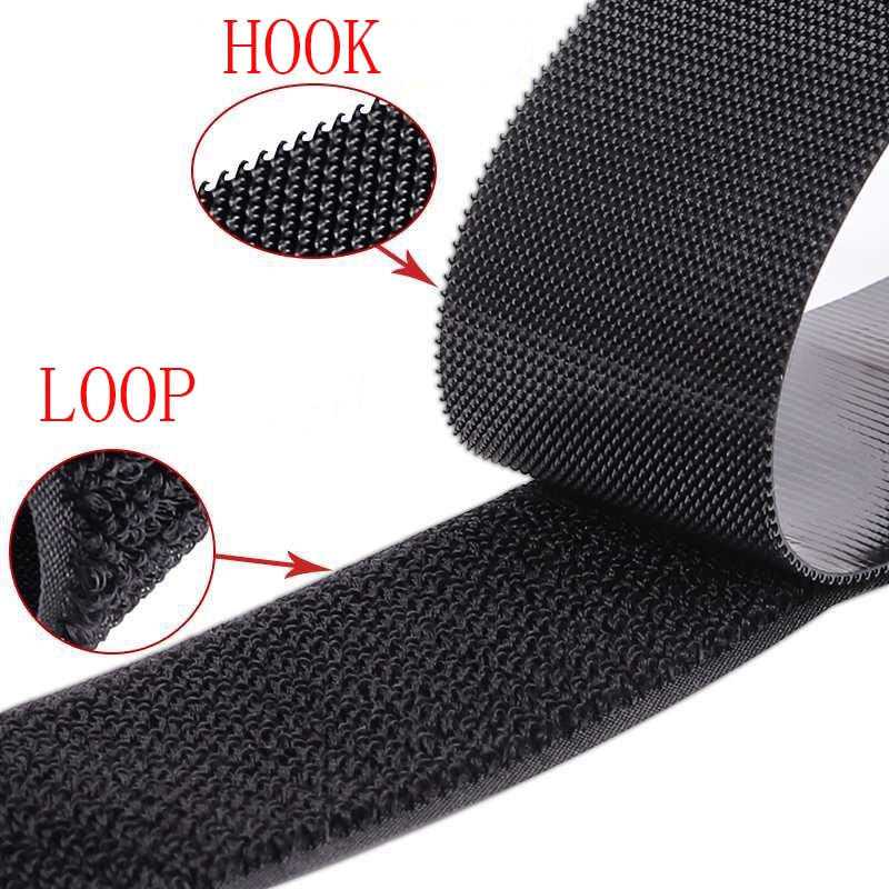 5 metros/16/20/25/30/50mm gancho con adhesivo fuerte lazo con cinta ajustable de adhesivo de nailon velcro adhesivo para costura DIY sin pegamento