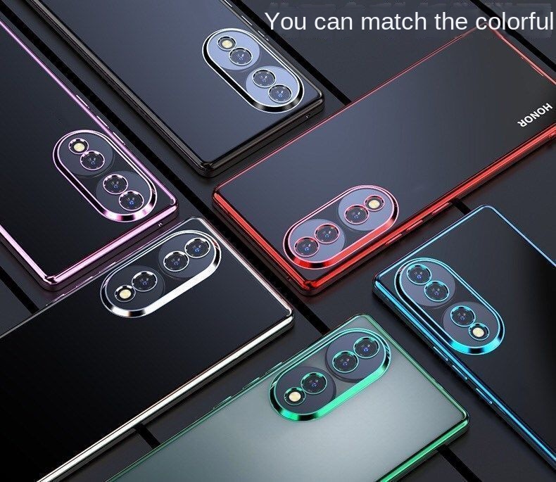 Para Huawei Honor 90 80 70 60 50 Pro funda suave TPU transparente chapado funda protectora trasera delgada fundas para Honor 90Pro Shell