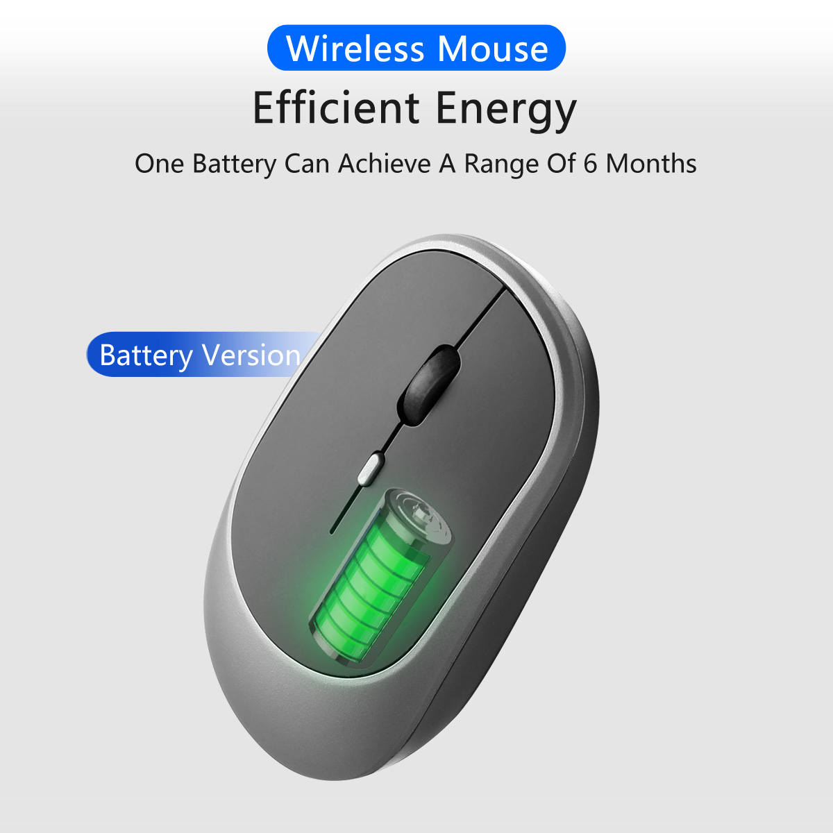 2,4 GHz kabellose optische Maus, 4 Tasten, kabellose USB-Akku-Mäbenutzen mit Nano-Empfänger für PC, Schreibtisch, Laptop, Fenster-Computer