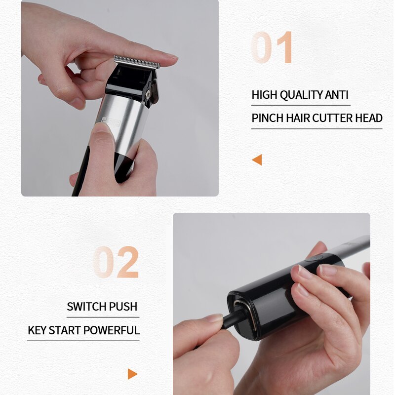 Cortadora de pelo de 2 velocidades para hombres, cortadora de pelo eléctrica de barba, máquina cortadora de pelo recargable, cuchilla de corte de pelo puede ser cero