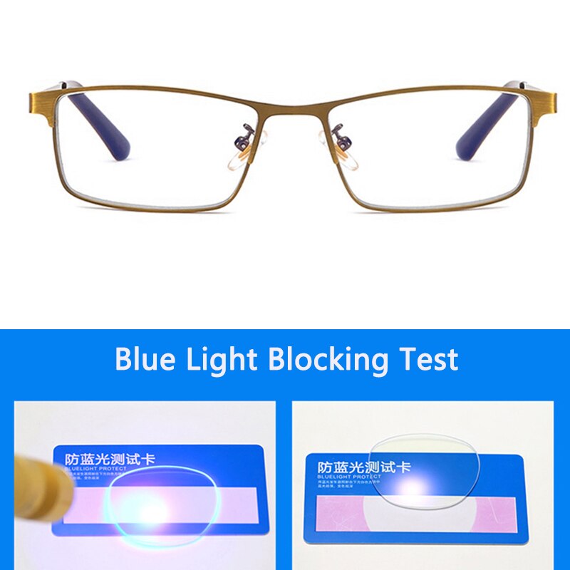 Gafas de lectura fotocromáticas para hombre, lentes de lectura fotocromáticas graduales multifocales de resina CR-39, antirayos azules, presbicia, marco de Metal, dorado, 1,5, 2,5