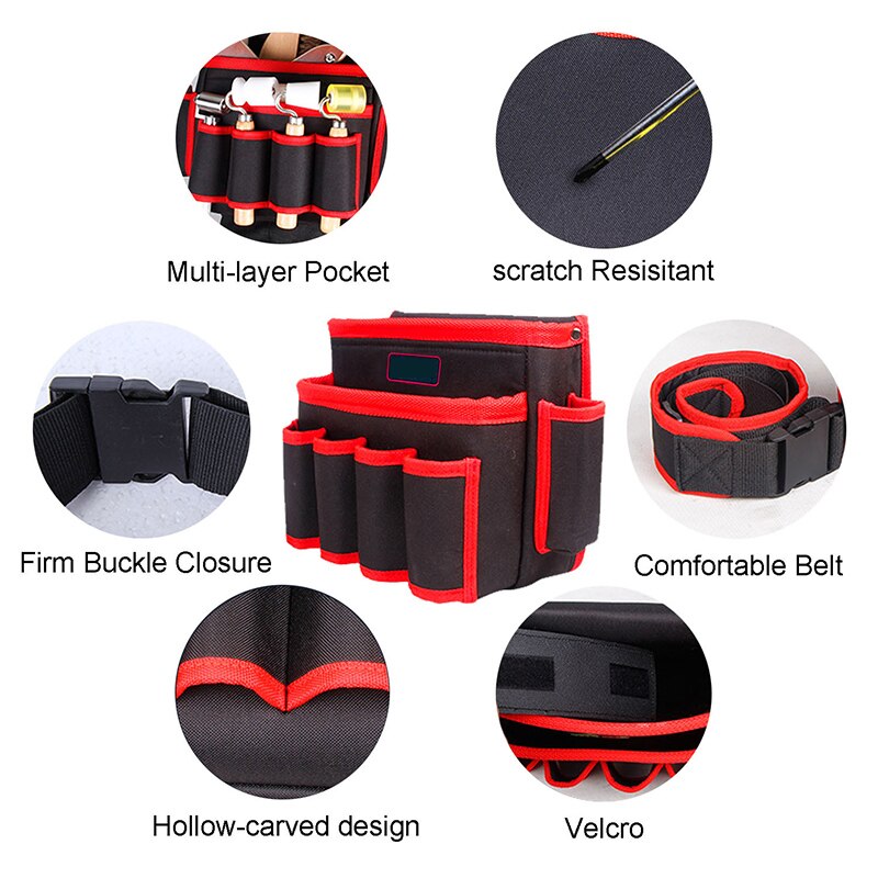 Tool Waist Bag Hardware Small Parts Storage Bag Work Bag Oxford Cloth Tool Bag Multi-function Small Tool Bag Customization