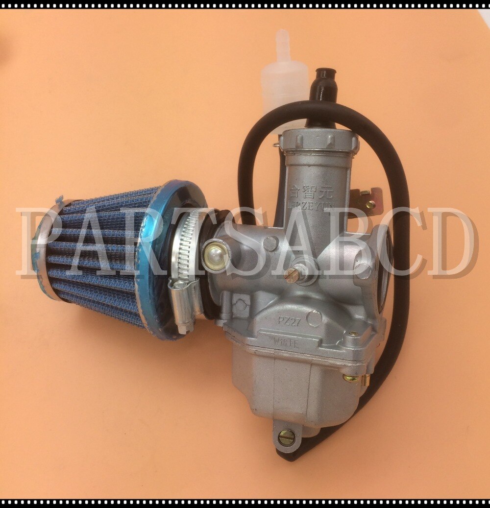 Carburador de estrangulación de Cable PZ27 27mm con filtro de aire para 150CC 200CC ATV Quad Dirt Bike Piezas de motocicleta