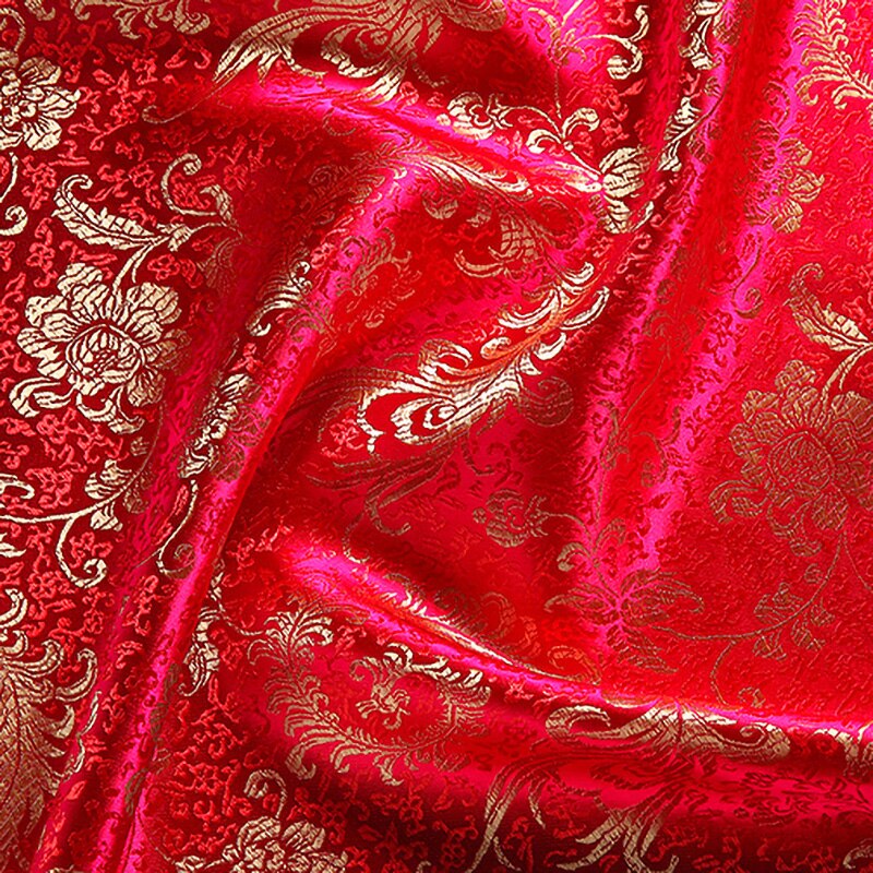 Bruiloft decoratie Wit brokaat stof satijn Jacquard cheongsam stof avondjurk tissue JA27